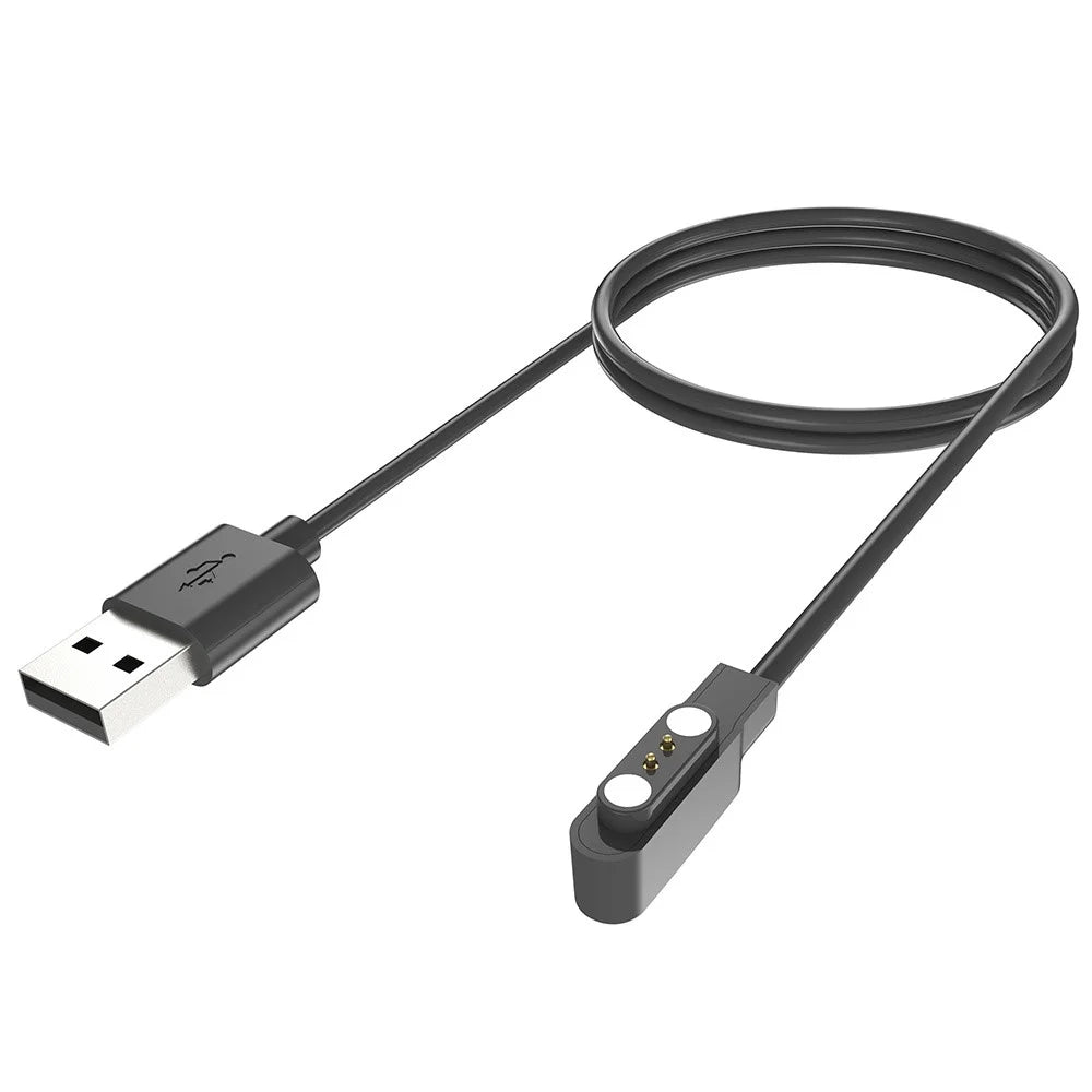 For QCY Watch GTC / Watch WA22GTCA USB 60CM Cable Magnetic Watch Charger Charging Dock - Black - 2