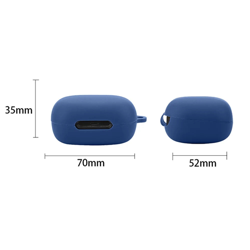 For Soundcore C30i Charging Case Cover Bluetooth-compatible Earbuds Silicone Case with Buckle - Dark Blue - 4