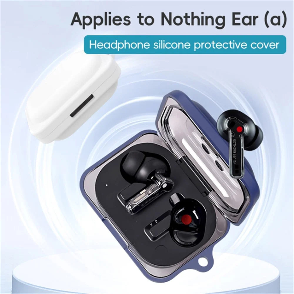 For Nothing Ear (A) Earphone Cover Protection Sleeve Silicone Case - Blue - 2