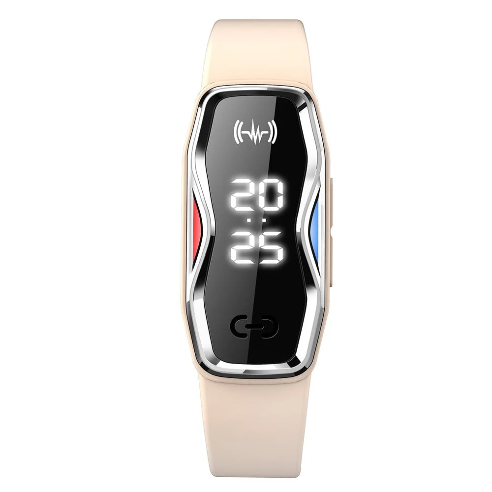 DIROSE F1 Pro Rechargeable Electronic Wristband Ultrasonic Mosquito Repellent Bracelet with Battery Display - White - 2