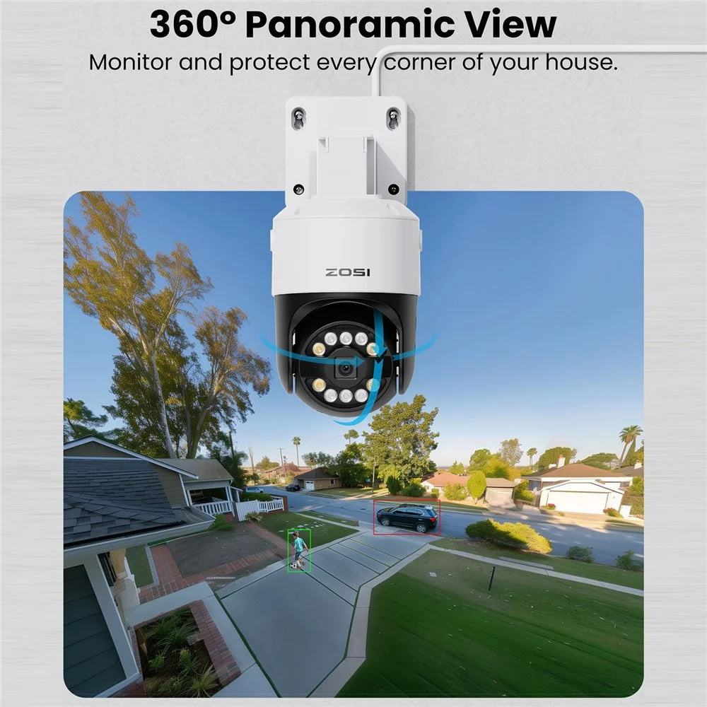 ZOSI C296 5x Digital Zoom Two-Way Audio AI Human Vehicle Detection 16Pcs 8MP 4K PT PoE Cameras + NVR with 4TB HDD - AU Plug - 3
