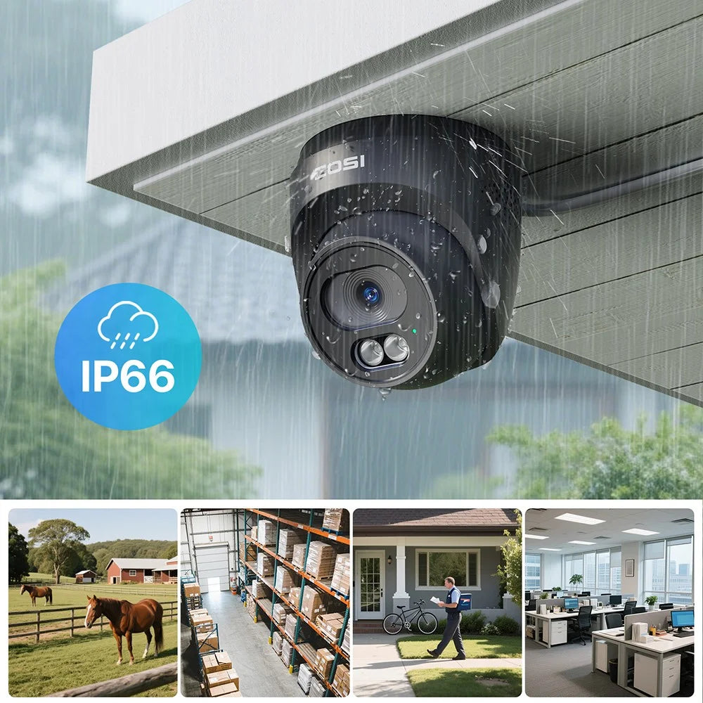 ZOSI 8Pcs Human Detection 100ft Night Vision 4MP Weatherproof PoE IP Security Cameras + 16CH 4K NVR with 4TB HDD - Black / UK Plug - 2