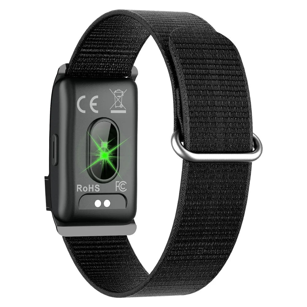 S18 Smart Fitness Tracker Health Monitoring Bracelet IP68 Waterproof Heart Rate Blood Oxygen Sleep Monitor Wristband - Black - 3