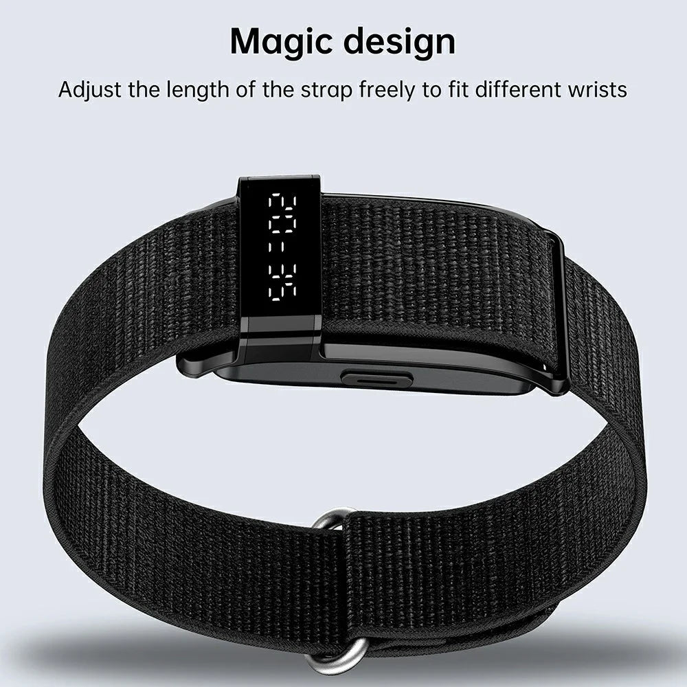 S18 Smart Fitness Tracker Health Monitoring Bracelet IP68 Waterproof Heart Rate Blood Oxygen Sleep Monitor Wristband - Black - 4