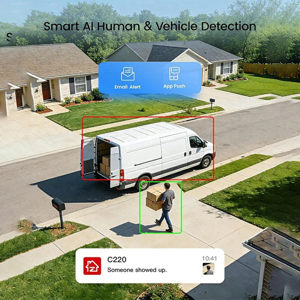 ZOSI PoE Security Camera System with 5MP 8CH NVR and 8Pcs AI Human Vehicle Detection 100ft Night Vision HD Outdoor 4MP IP Cameras (No Hard Drive) - White - 2
