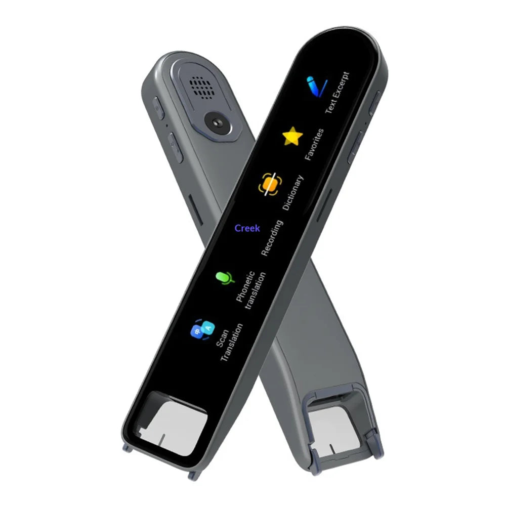 A29S Smart Scanning Translation Pen 3.69 Inch HD Screen 112 Languages Online Translator, 1+8GB - Black - 1