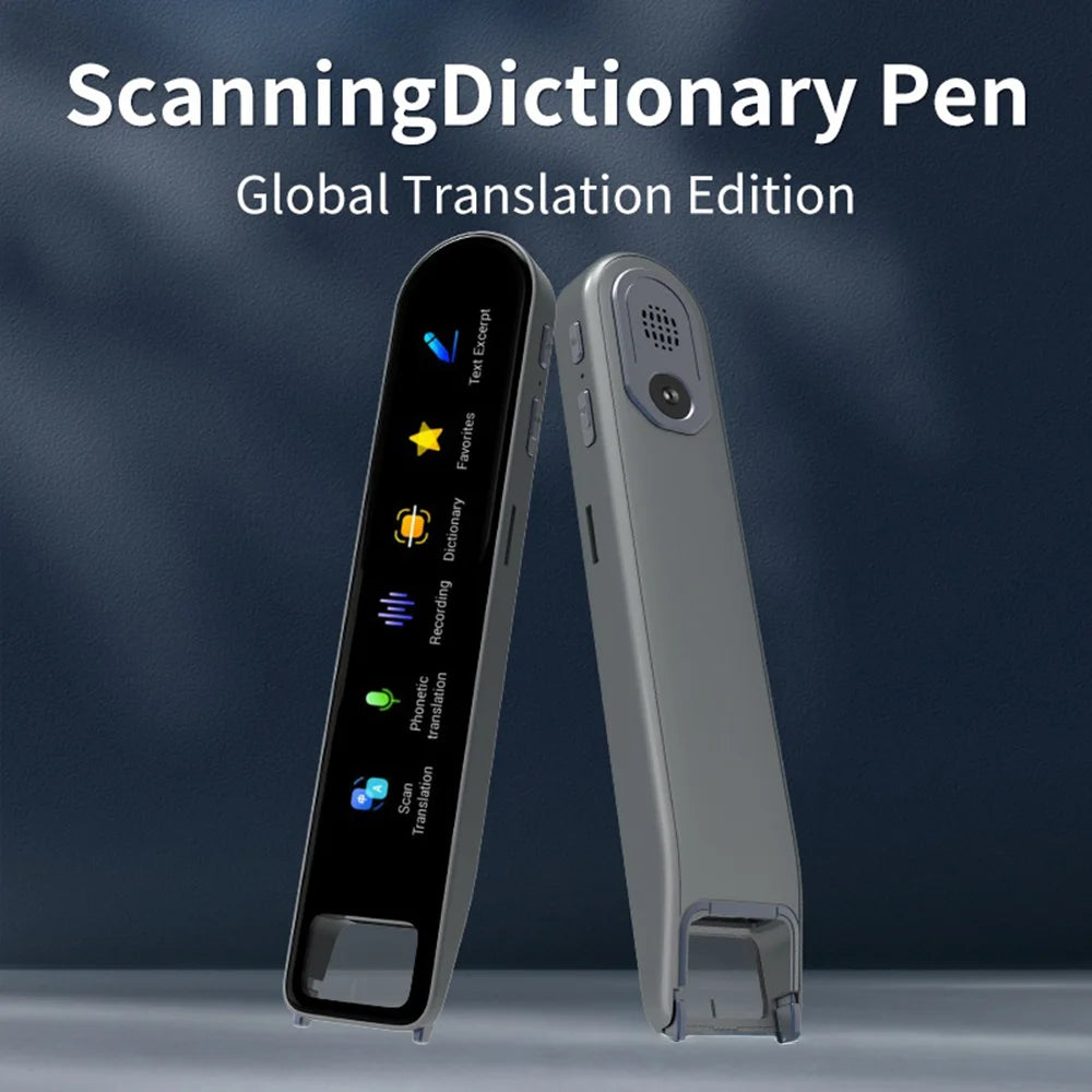 A29S Smart Scanning Translation Pen 3.69 Inch HD Screen 112 Languages Online Translator, 1+8GB - Black - 2