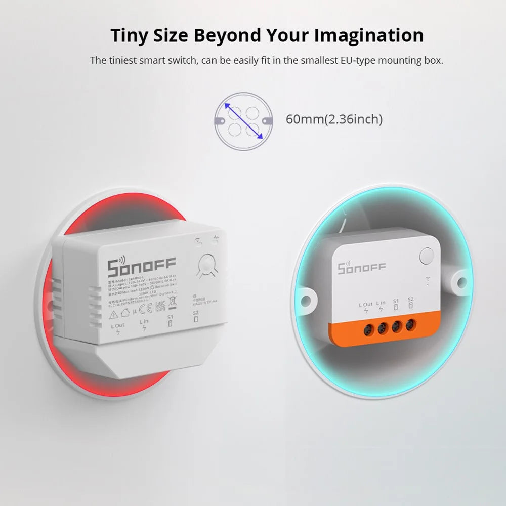 SONOFF ZBMINI2 Extreme Zigbee Smart Switch (No Zero Wire Required) Smart Life Mini Home Switch - 4