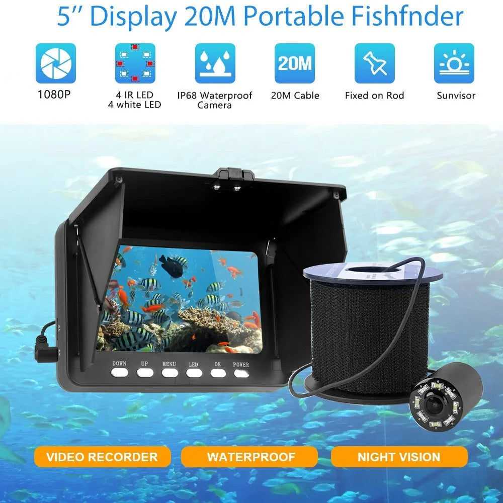 SYSD-519C Waterproof Fish Finder 5-Inch Screen 20m Wire Underwater Fishing Camera - 2