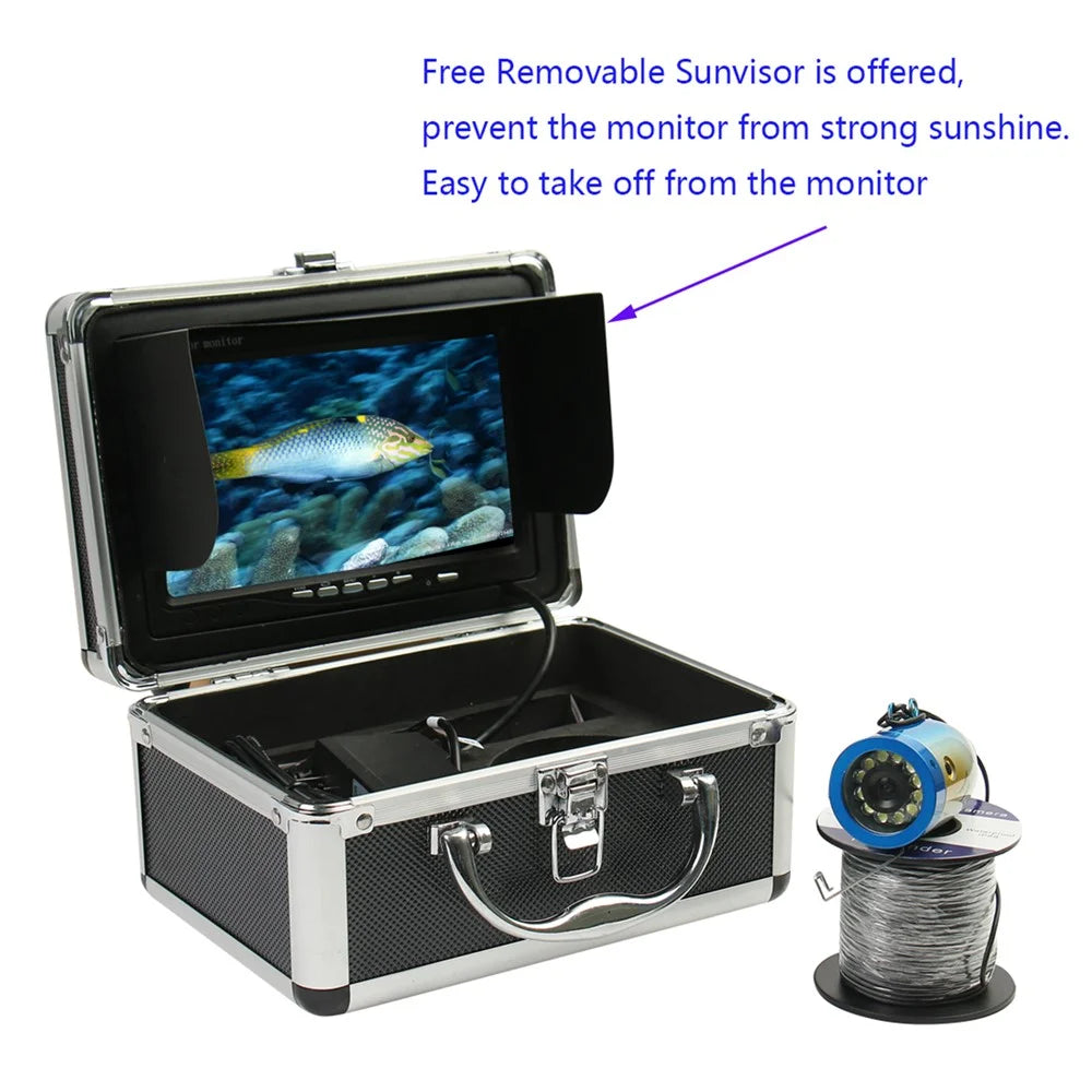 SY7100 7-inch LCD Deep Water Fish Shape Fish Finder Underwater Video Camera, EU Plug - 7