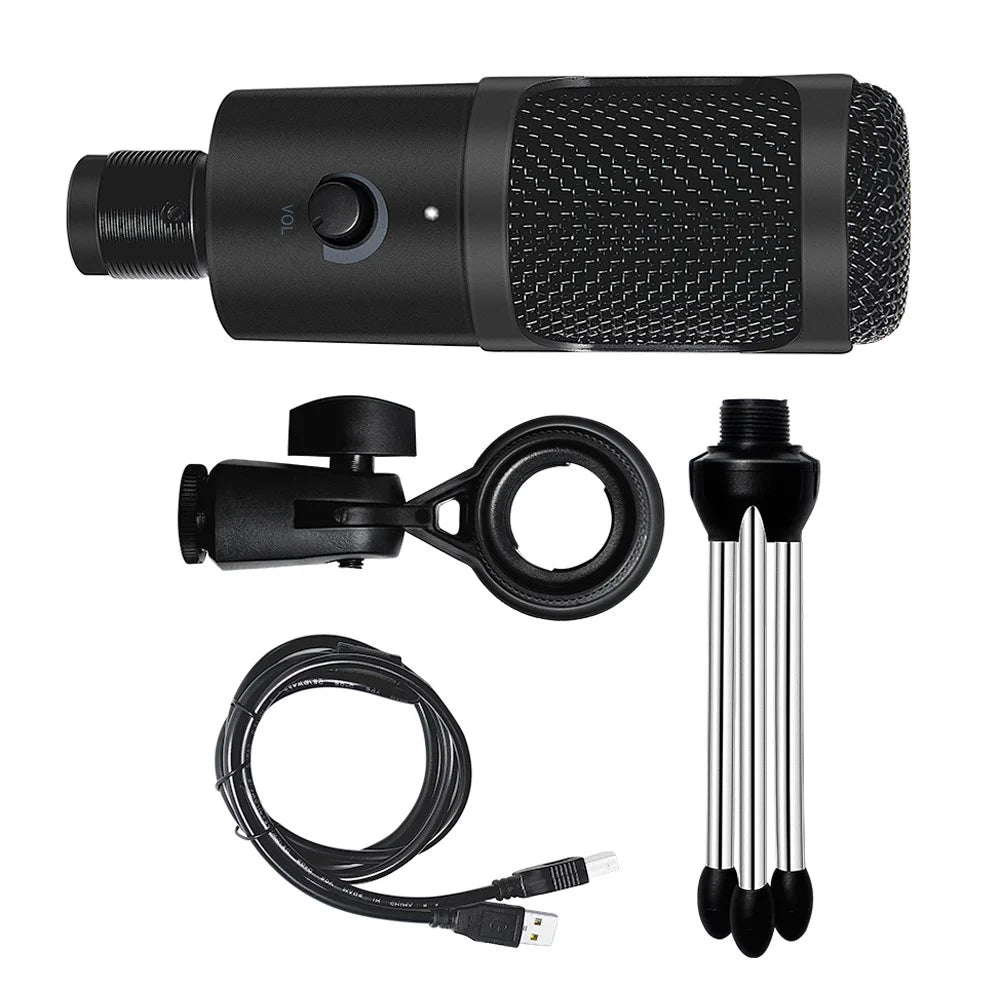 Professional USB Condenser Microphone Recording Studio Computer Laptop Microphone with Tripod - 3