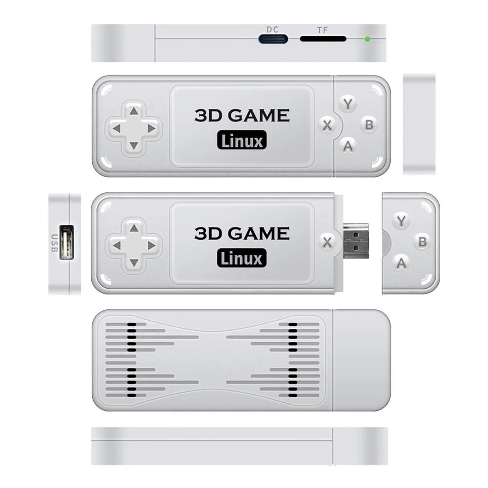 AMPOWN Y6 64G 4K HD Output Game Stick with 2 Wireless Game Controller - 6