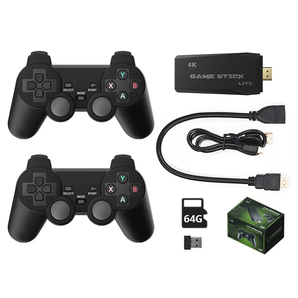 DATA FROG Y3 Lite Game Stick HD TV Gaming Console with 2 Wireless Gamepad, 64G Memory Card / 20000 Games - 1