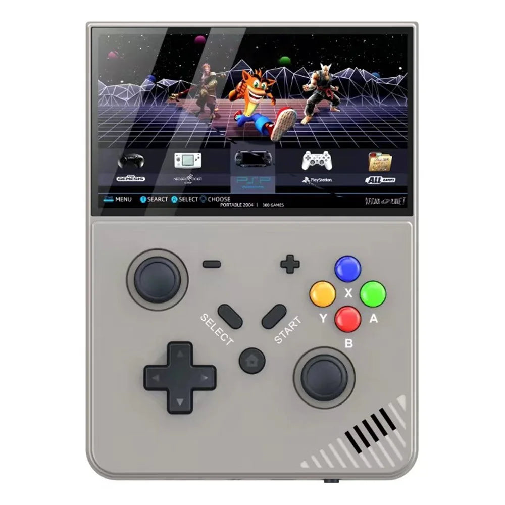 R43pro Built-In 30000 Games 4.3 Inch HD Screen 3D Rocker Handheld Arcade Game Console, with 128G TF Card - Grey - 1