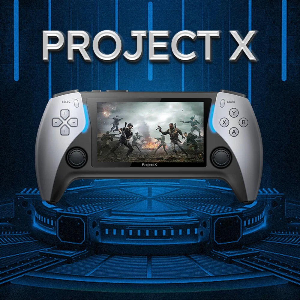 PROJECT X Handheld Retro Game Console 4.3-inch IPS Screen Supports Dual Player Combat with Dual Controllers - 2
