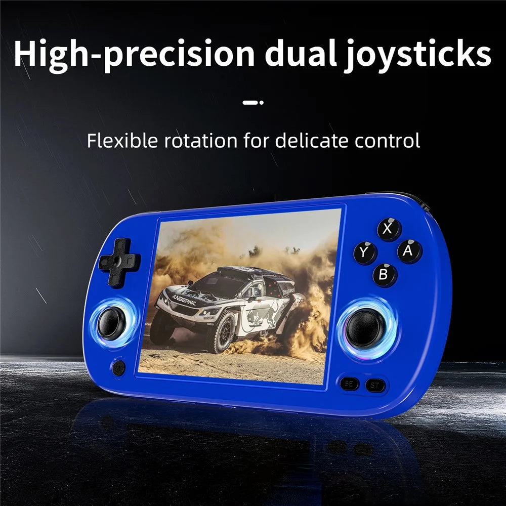ANBERNIC RG40XXH 4.0 Inch IPS Screen 64G Bluetooth + WiFi Handheld Video Game Console, with 128G TF Card - Blue - 5