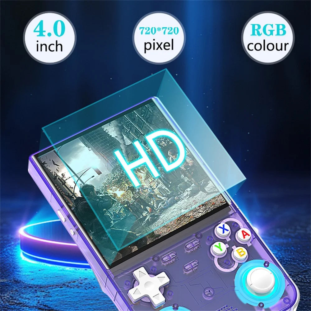 R36 Ultra 64GB Retro 5.1 Inch HD Screen Handheld Gaming Console Multi Emulator Portable Game Machine - Purple - 2