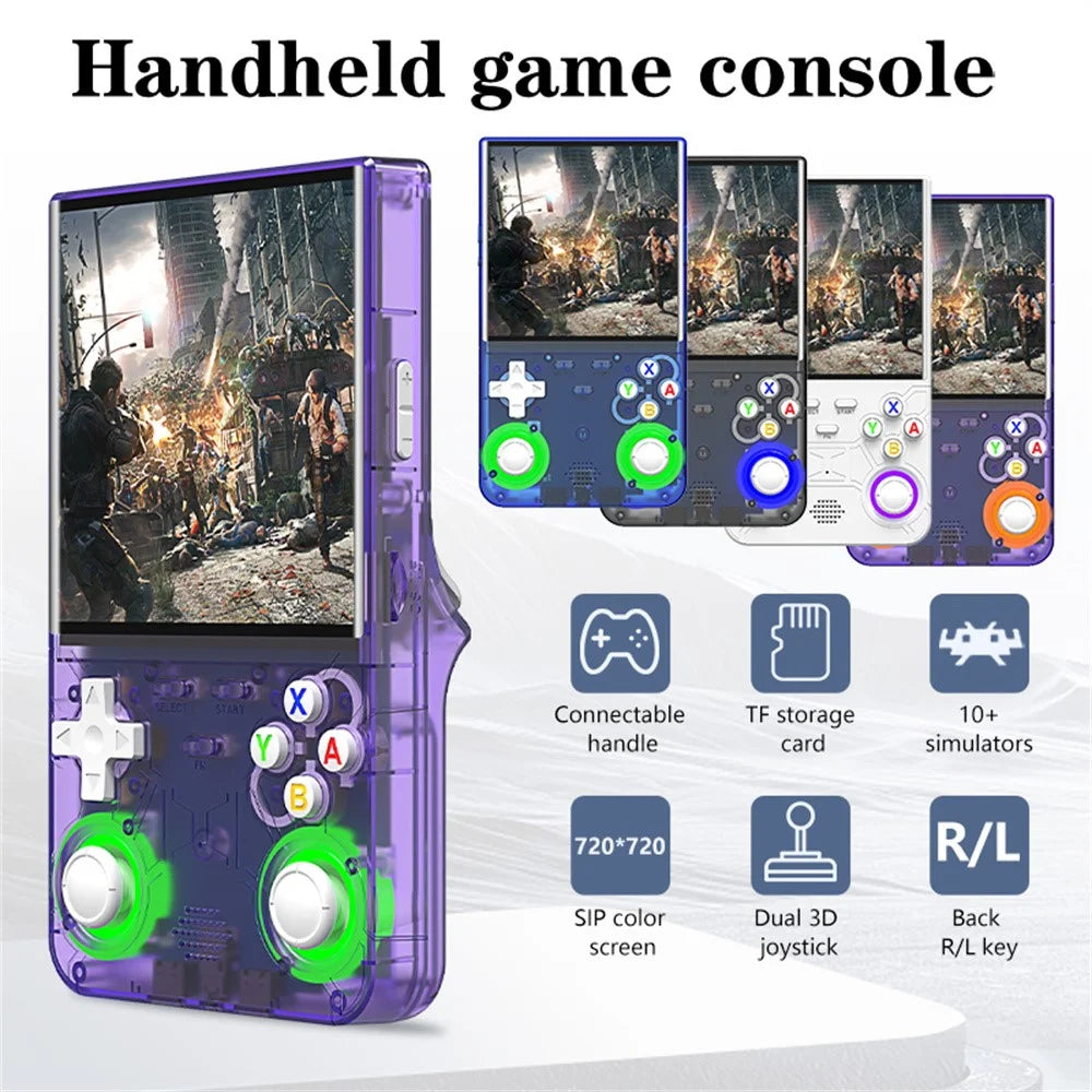 R36 Ultra 128GB Retro 5.1 Inch HD Screen Handheld Gaming Console Multi Emulator Portable Game Machine - Purple - 7