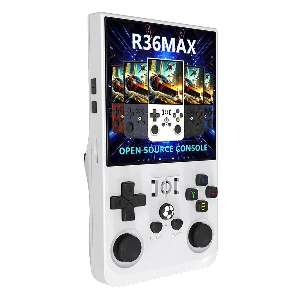 R36 MAX 128GB 4.0 Inch Handheld Game Console Portable Retro Arcade Gaming Machine - White - 1