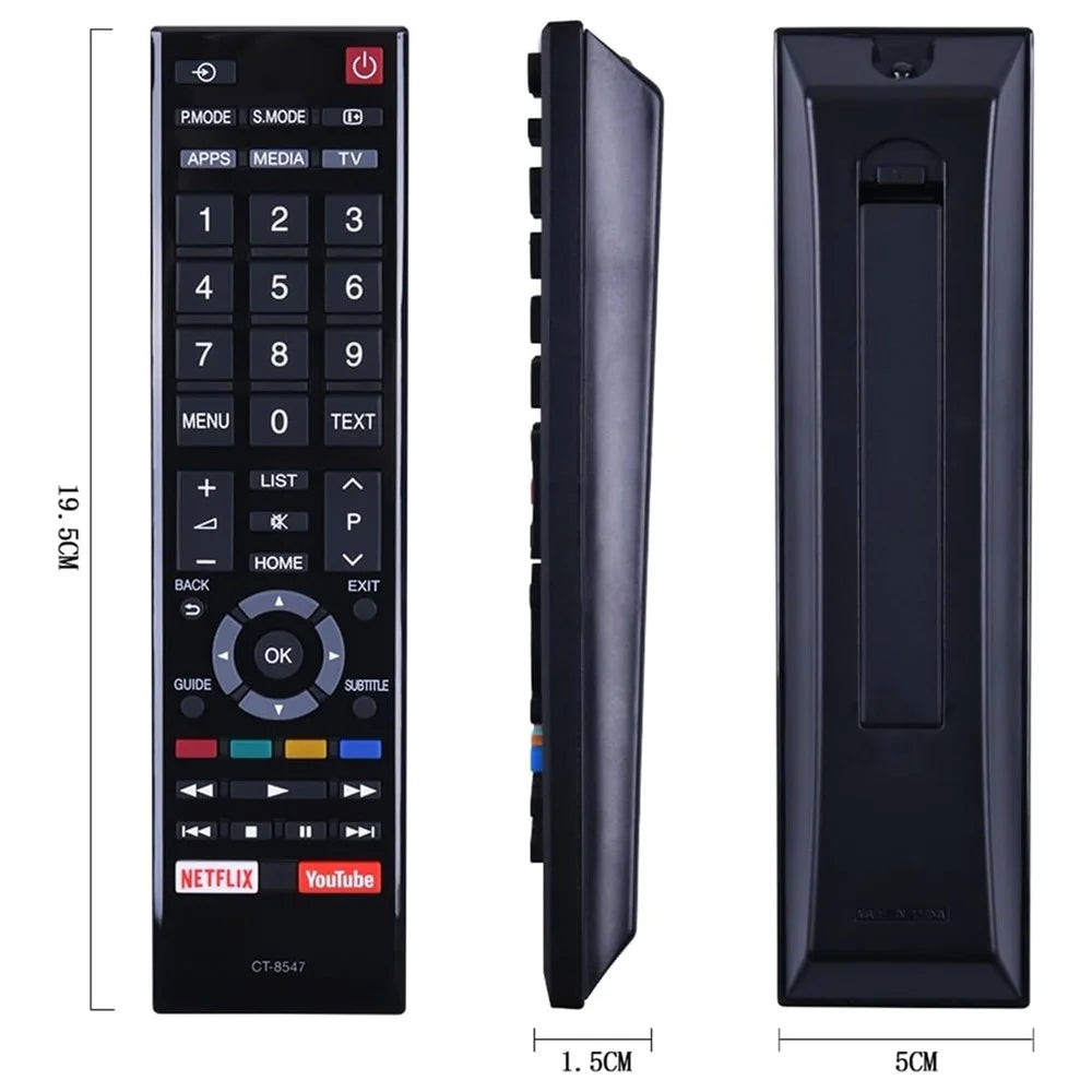 CT-8547 For Toshiba TV Remote Control 1-10m Range Infrared Replacement Controller - 5