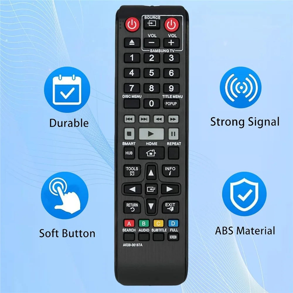 AK59-00167A For Samsung Blu-Ray DVD Player Remote Control Battery Powered Infrared Wireless Controller - 3