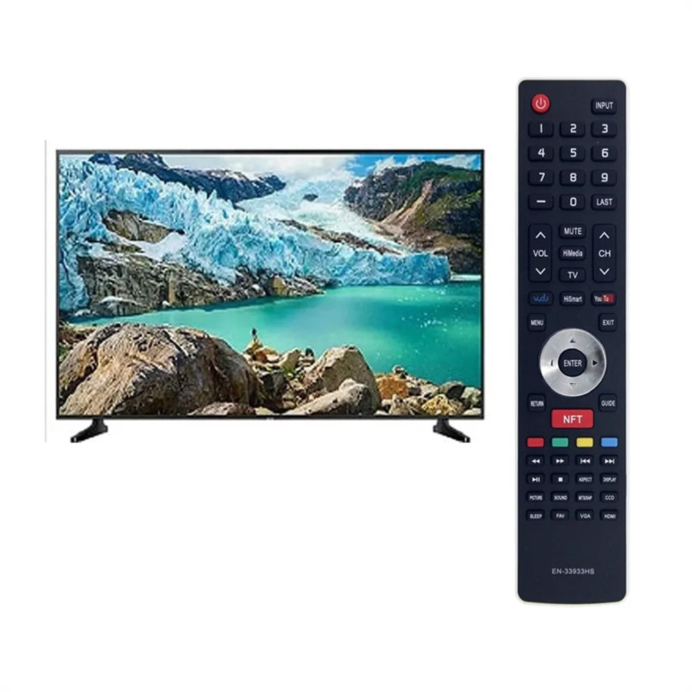 EN-33933HS For Hisense TV Remote Control 1-10m Range Ergonomic Infrared Controller Replacement - 2
