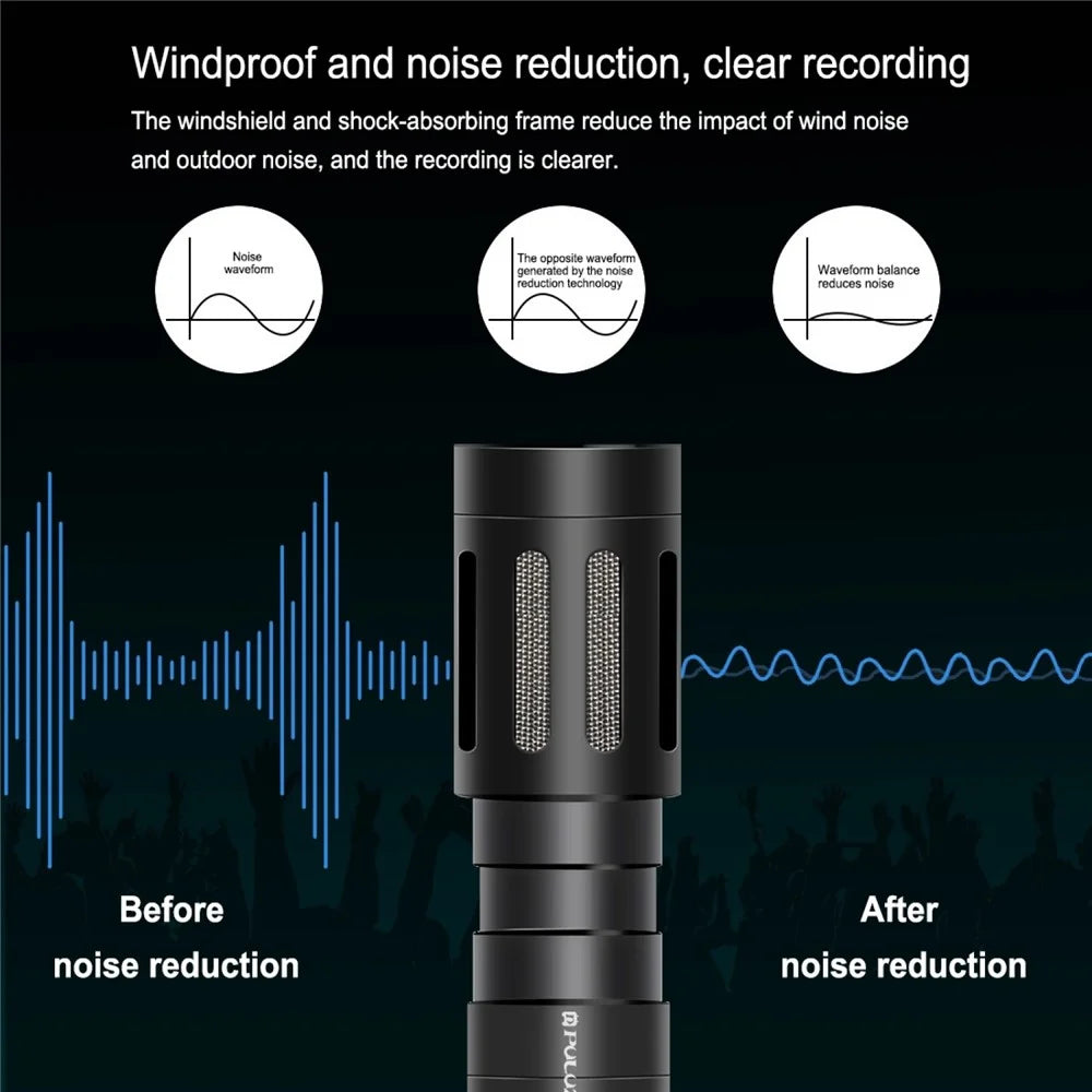 PULUZ PU3044 Professional 3.5mm Interview Microphone Smartphone Camera Filming Mic - 5