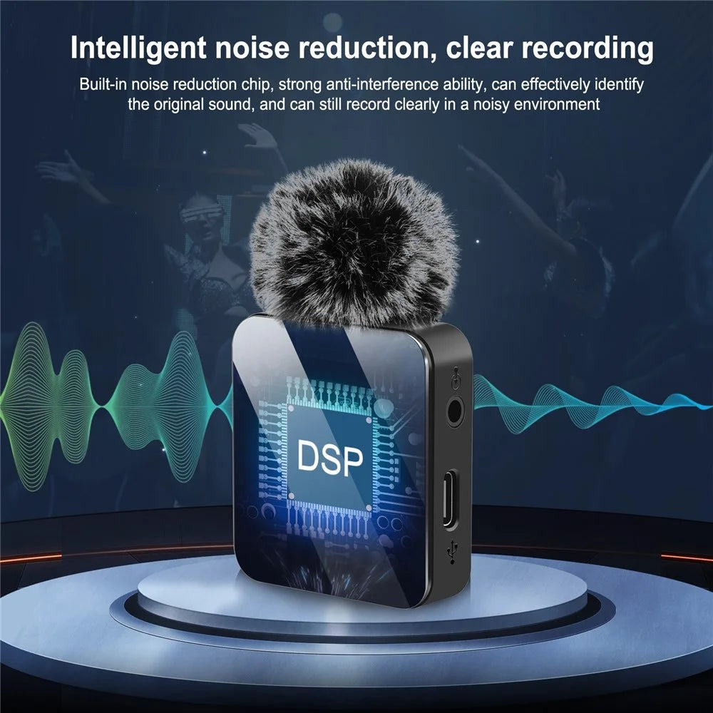 PULUZ PU646B Clip On Mic with Type C Receiver 2.4G Low Latency ENC Noise Reduction Wireless Lavalier Microphone - 3