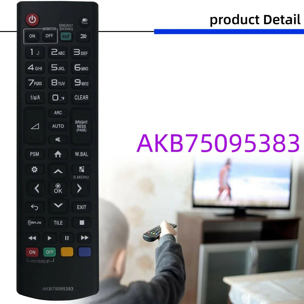 AKB75095383 For LG TV Remote Control Infrared Wireless Replacement Controller - 2