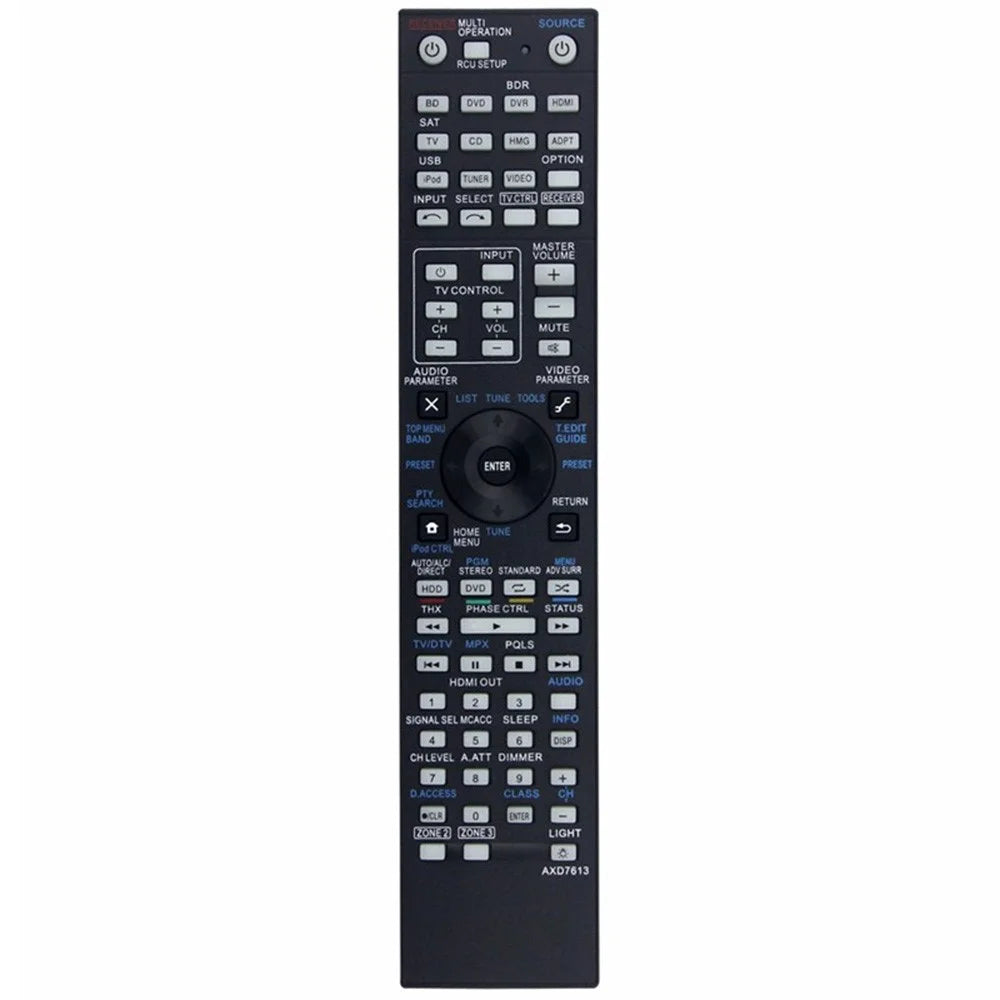 AXD7613 For Pioneer AV Receiver Remote Control 10m Range Handheld Controller Replacement - 1