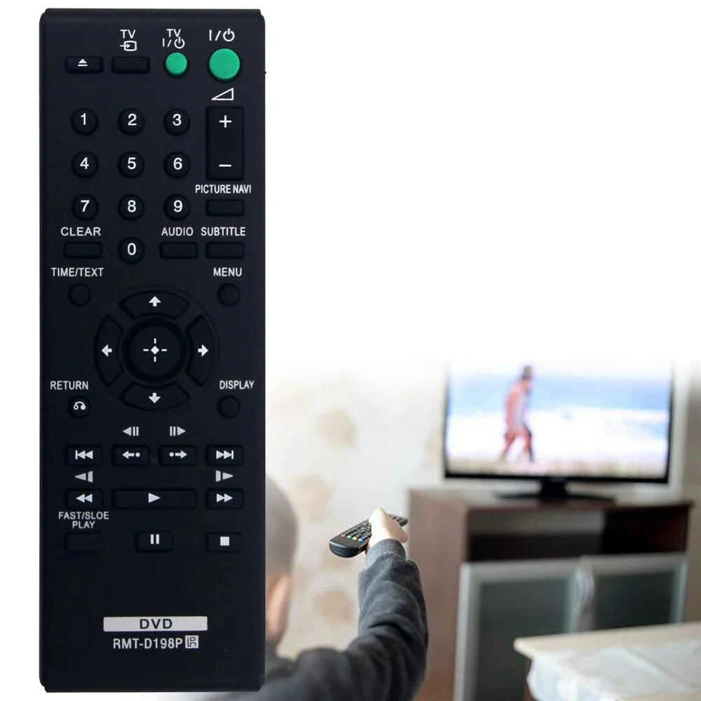 RMT-D198P For Sony DVD Wireless Remote Control Infrared Replacement Ergonomic Controller - 3