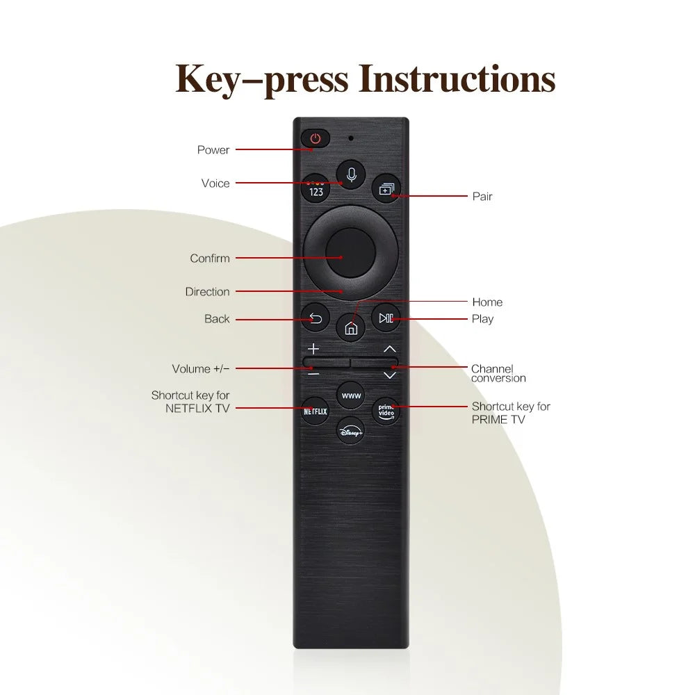 BN59-01385D 8m Range Voice Control Remote for Samsung TV Solar Charging Remote Controller - 4