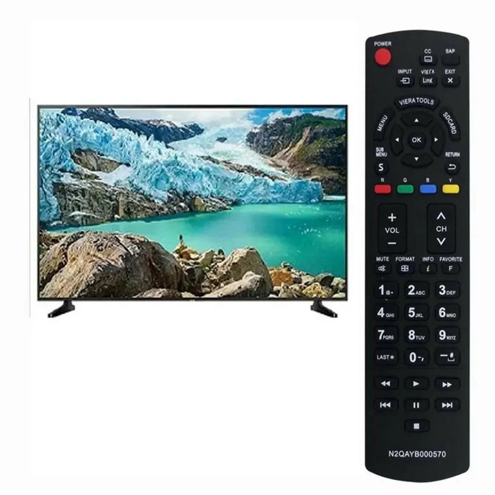 N2QAYB000570 Infrared Remote Control for Panasonic TV Ergonomic Wireless Replacement Television IR Controller - 4