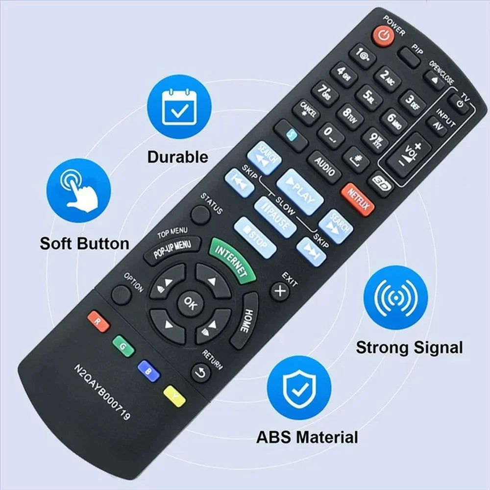 N2QAYB000719 Infrared Remote Control for Panasonic Blu-ray DVD Player Ergonomic IR Wireless Replacement Controller - 5