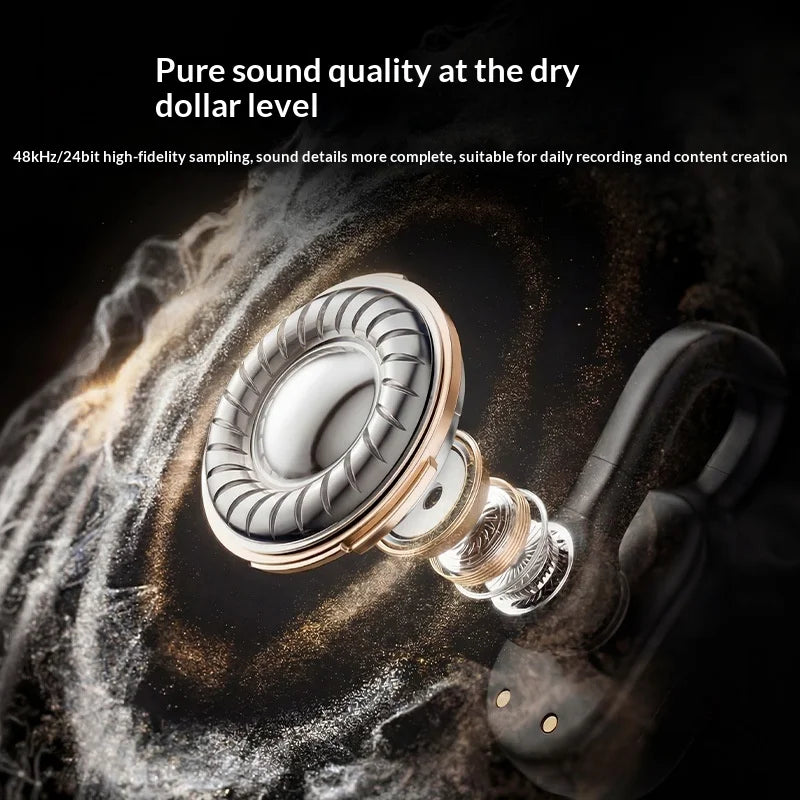 YESIDO KR25 Type-C Plug Hidden Wireless Lavalier Microphone AI Noise Cancelling Lapel Mic, 2 Mic + 1 Receiver - Black - 5