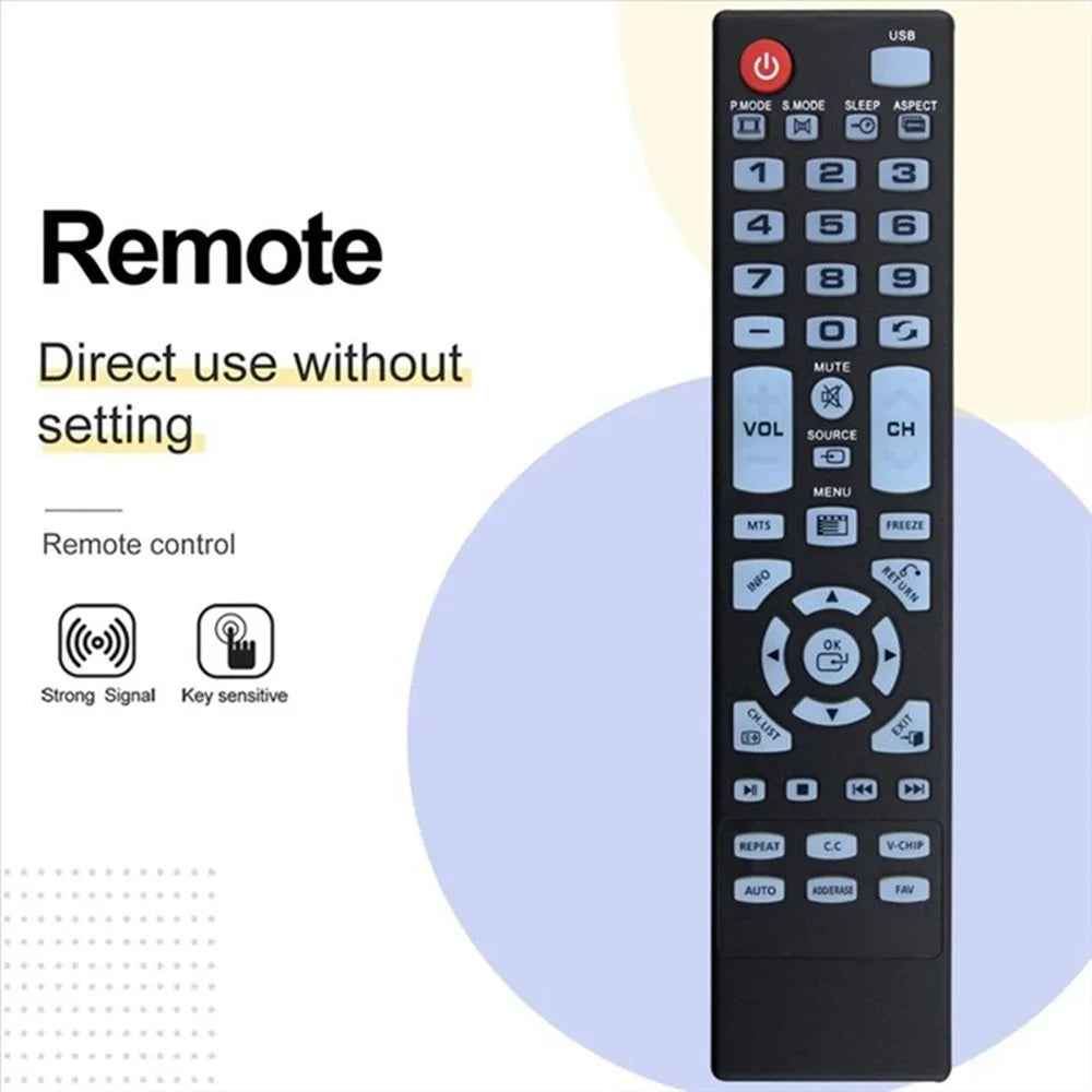 ELEFW248 For Element TV Remote Control Ergonomic 1-10m Range Infrared Controller Replacement - 4