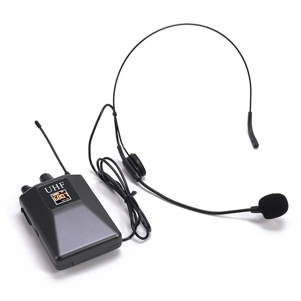 PRO-15C UHF Lavalier Wireless Microphone Headset 1 to 4 Potable Condenser Mic with Receiver - EU Plug - 2