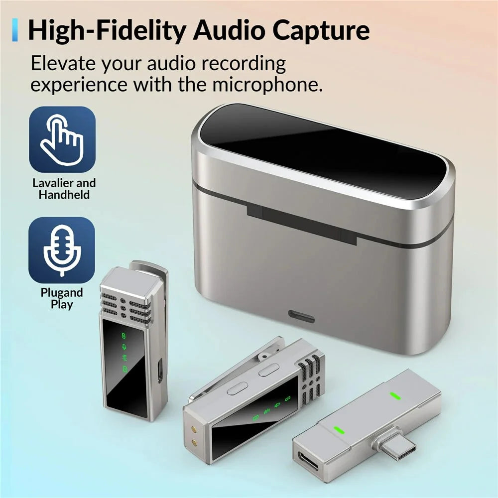 JMARY MW-15 Live Broadcast 2.4G Wireless Lavalier Microphone, 2 Transmitter + 1 Type-C Receiver - 7