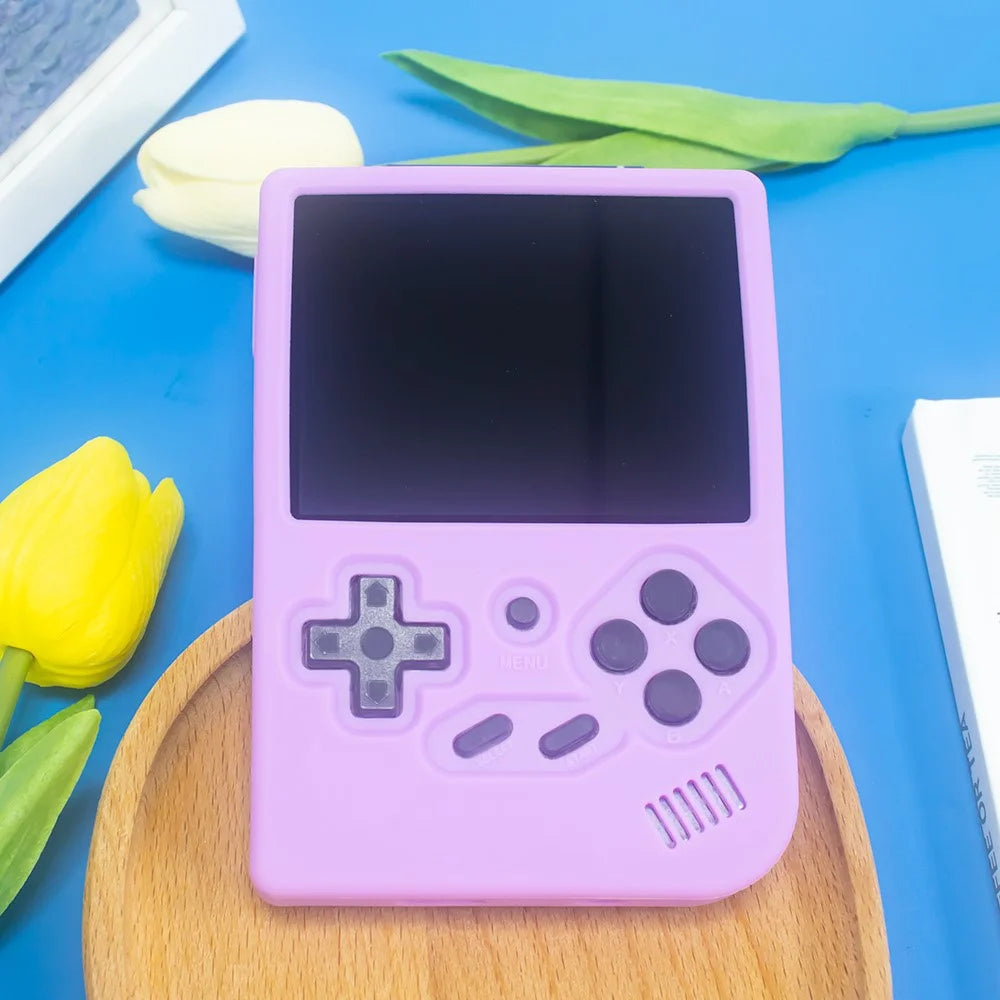Protective Case for ANBERNIC RG35XX Game Console Accessories Silicone Sleeve with Strap - Purple - 4