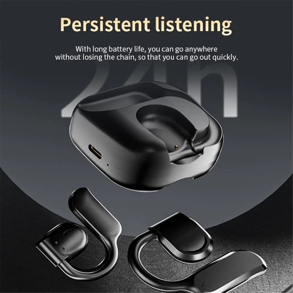 GT05 Bone Conduction Wireless Headphone Sports Earphone Ear Hook Bluetooth-compatible Headset - White - 2