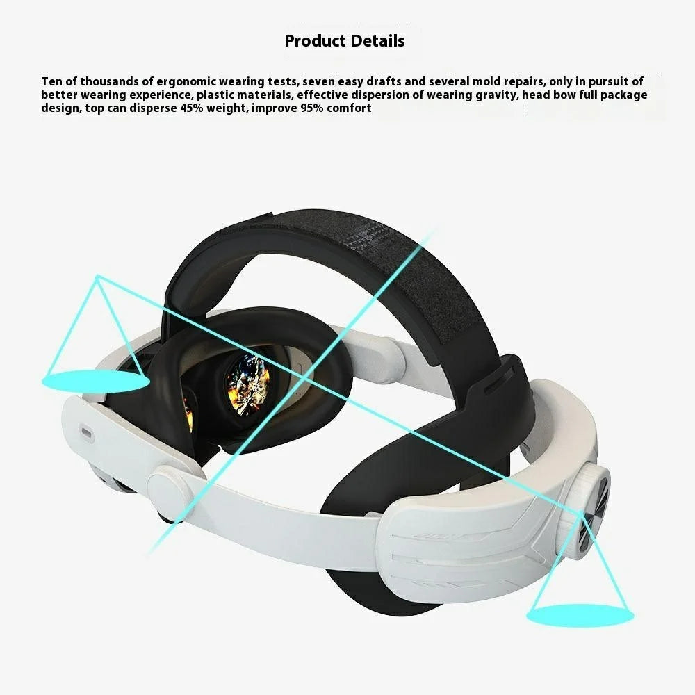 Adjustable VR Head Strap for Meta Quest 3S Folding Portable VR Headband - 2