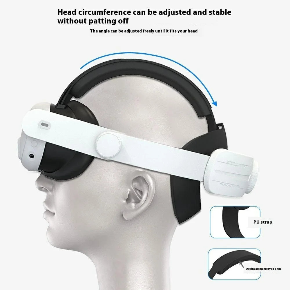 Adjustable VR Head Strap for Meta Quest 3S Folding Portable VR Headband - 4