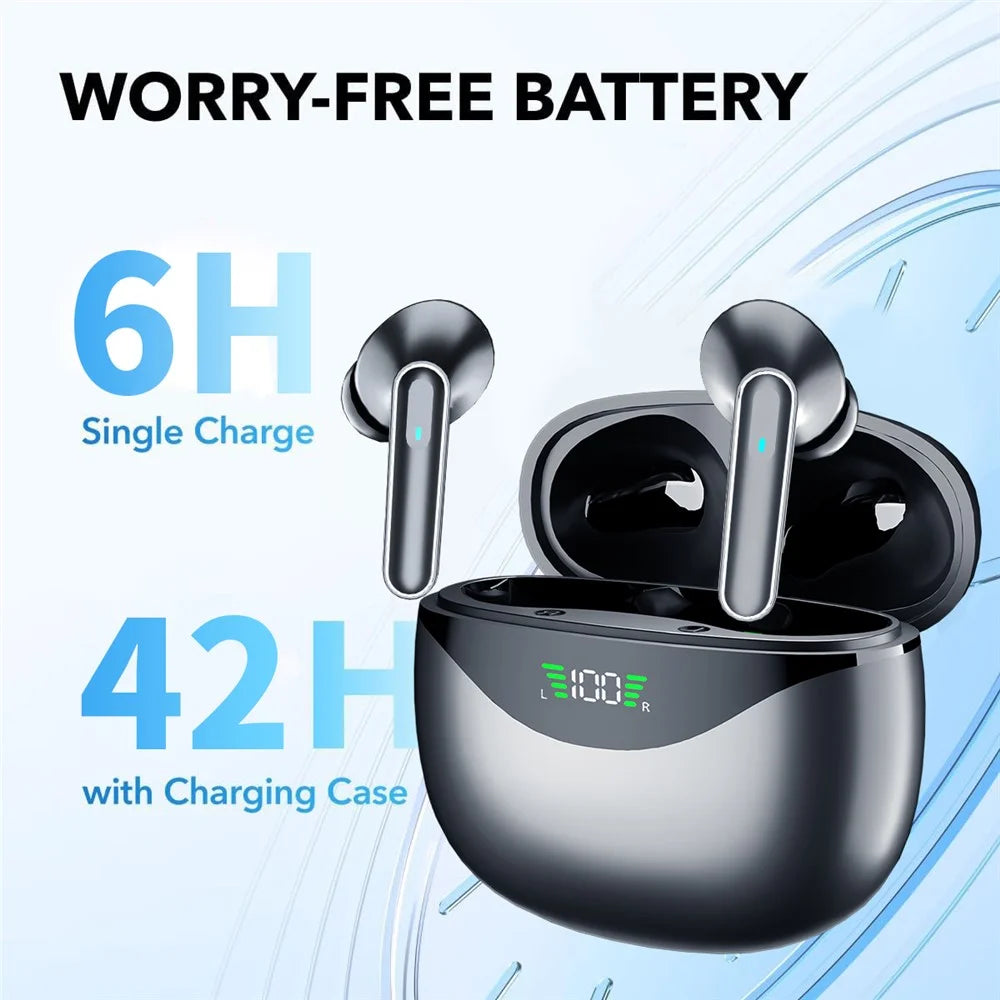 DP4 HiFi Sound Bluetooth-compatible Earphones Noise Reduction Wireless In-Ear Headphones - Black - 5