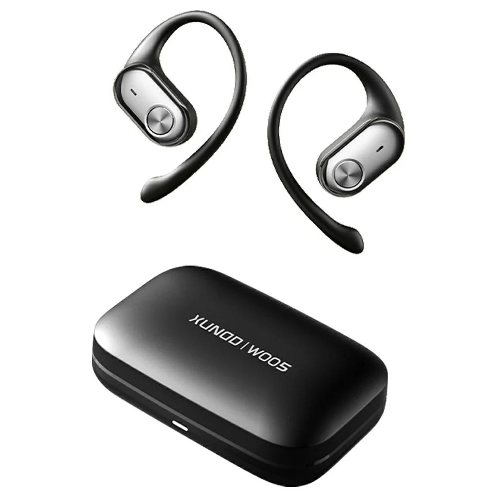XUNDD W005 1 Pair Open-Ear Earphones Bluetooth-compatible 5.4 Earbuds with Earhooks - Black - 1