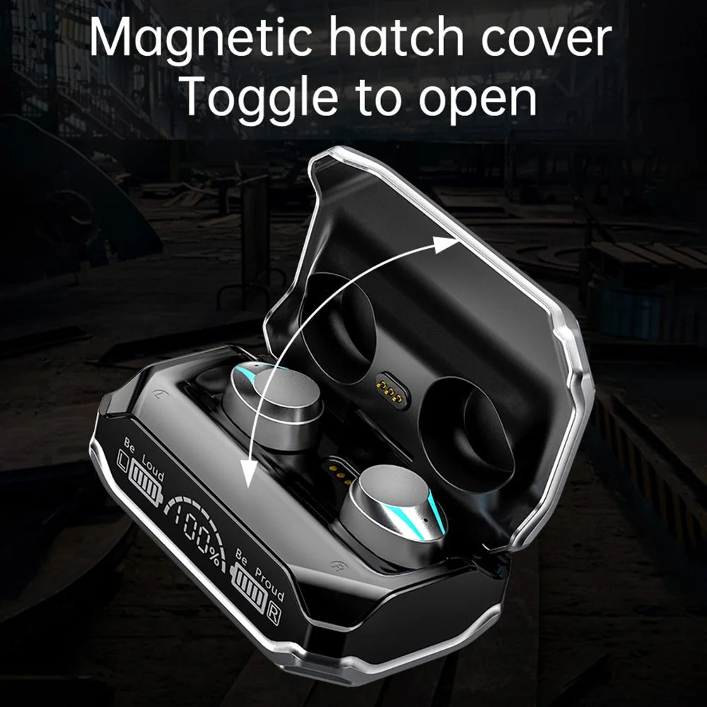 M41 Bluetooth-compatible Earphones CVC8.0 Noise Reduction Gaming Wireless Earbuds with RGB Light Charging Case - 2