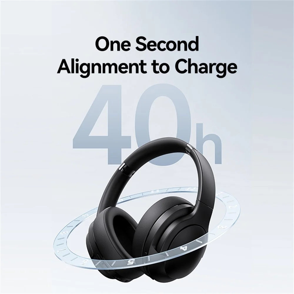 USAMS UJ29 Bluetooth-compatible Headphones Over Ear, 3 EQ Music Modes Wireless Headset - 6