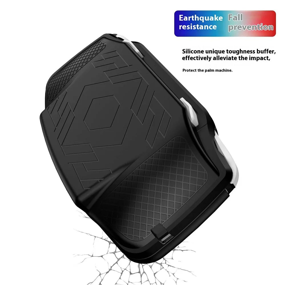 For AANBERNIC RG 34XX Silicone Protective Case Handheld Game Console Shockproof Cover with Hand Strap - Purple - 6