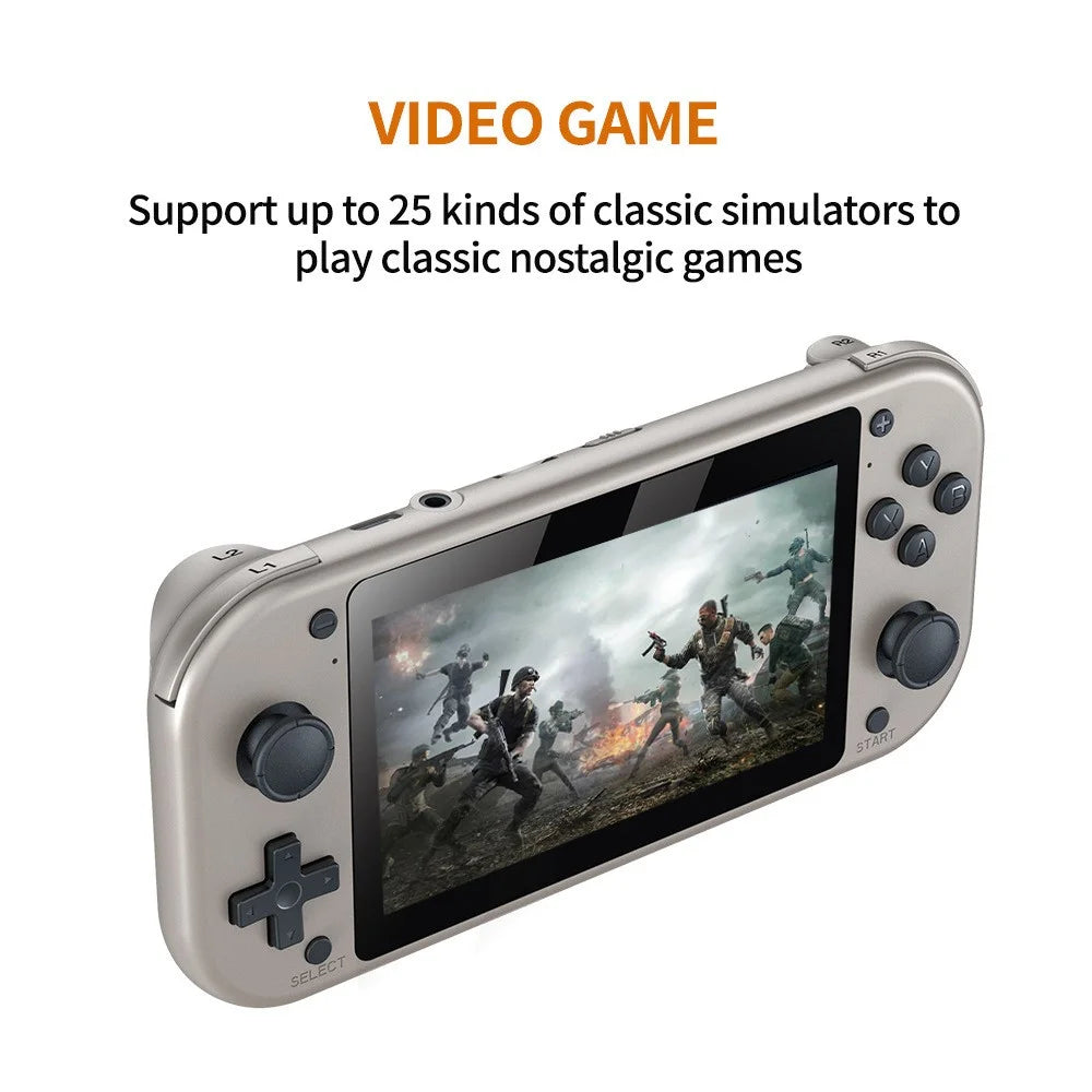 M17 4.3 Inch Screen Handheld Video Game Console 3D Arcade Emulator Controller with 64G Memory - 3