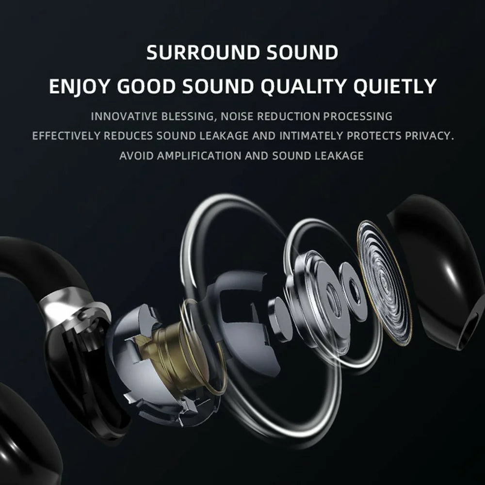 P-Q9 140+ Languages Translation Wireless Earbuds Noise Reduction Ear Clip Bluetooth-Compatible Earphones - Black - 4