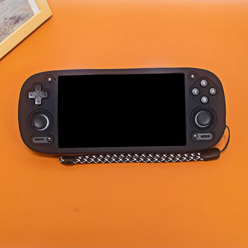 For Retroid Pocket 5 Handheld Game Console Silicone Protective Case Anti Slip Shock Absorbing Cover - Black - 2